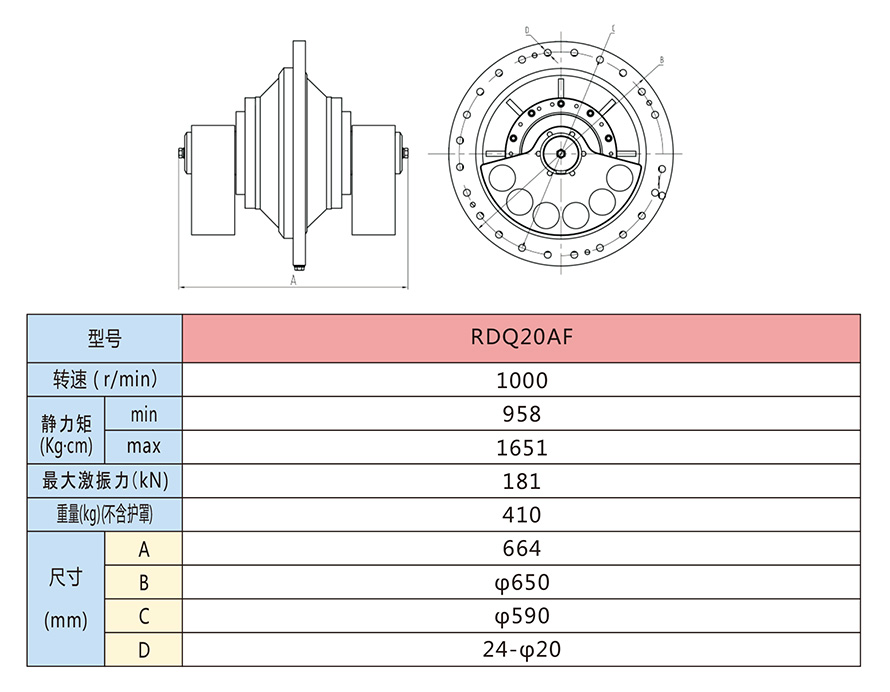 RDQ系列激振器型號參數(shù)